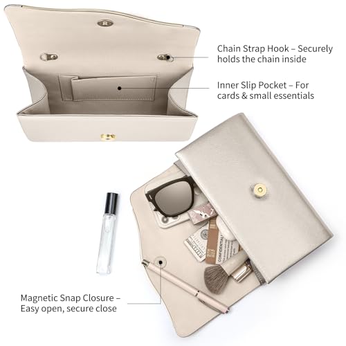 Image of Clutch Purses for Women Evening Bag Faux Suede Formal Party Wedding Cocktail Prom