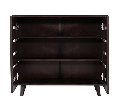 Image of DeckUp SC865512 2-Door Engineered Wood Shoe Rack (Dark Wenge, Matte Finish),