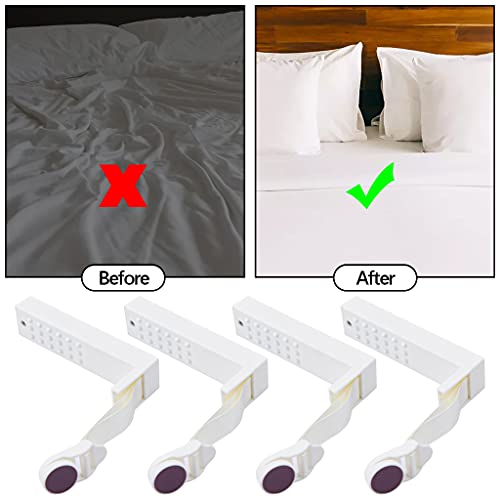 NC Suportes de lençol de 4 peças Fixadores de lençol de cama Pinças de lençol para manter as folhas