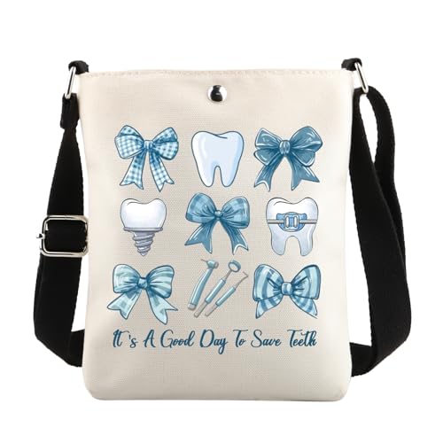CENWA Dentist Gifts It’s A Goody Day to Save Teeth Dentist Crossbody Bag Dental Hygienist Gifts Dental Student Gift