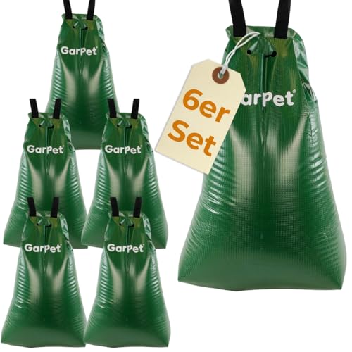 6er Set Baum Bewässerungssack für Bäume Bewässerung Baumbewässerungssäcke Wassersäcke für Bäume Langzeit Bewässerungssystem Baumbeutel Baumbewässerungsbeutel 6 x 75 L