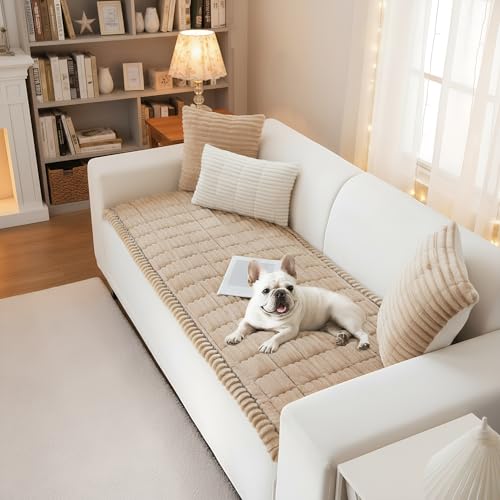 LiveGo Housse de Canapé Épaisse et Lavable, Antidérapante, Protection pour Canapé et Animaux de Compagnie, Tapis Tatami et Housse de Canapé-lit 2/3/4...