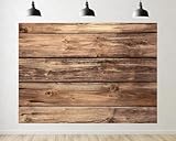 Trykid 7x5FT Wood Wall Backdrop Natural Brown Wooden Floor Backdrops Photo Props Baby Shower Birthday Wedding Party Retro Wood Wall Background