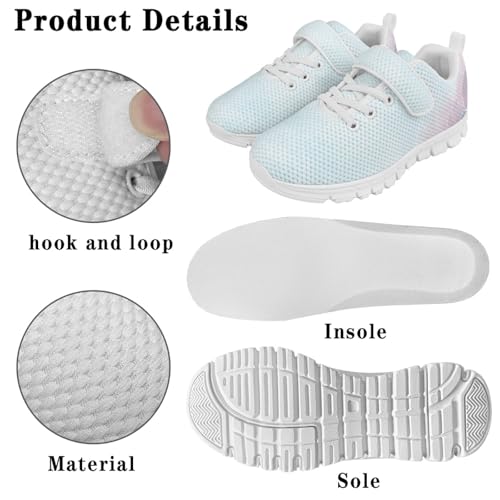 MARSVOVO Print Sport Shoes for Kids Girls 2025 Mesh Breathable Running Tennis Walking Lightweight Single Buckle Sneakers2