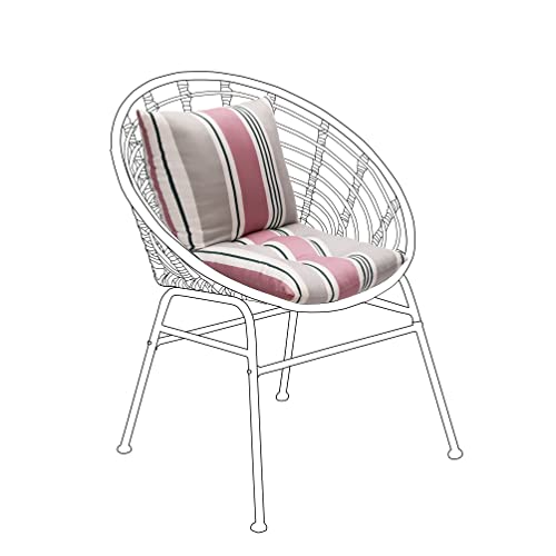 Gardenista Outdoor Seat and Back Cushion | Indoor Water Resistant Garden Slip Free Seat Pads | Thick & Comfortable Patio Furniture Tufted Chair Cushions | Durable & Easy to Clean (Tram)