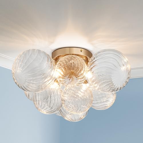 AGV LIGHTING Modern Bubble Glass Flush Mount Ceiling Light Fixture ...