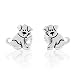 925 Sterling Silver Small Puppy Dog 11 mm Post Stud Earrings