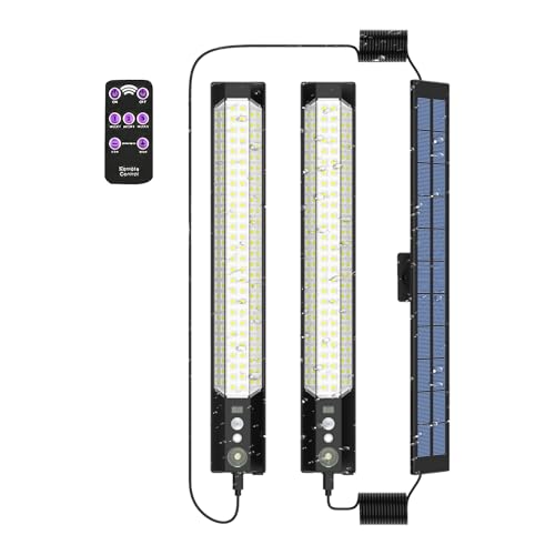 Applique Murale Extérieure Solaire – 3 Modes De Fonctionnement, Lampe À Capteur Intelligent Étanche Avec Télécommande | Applique Murale D'ambiance | Pour Jardin, Terrasse, Jardin De Devant, Clôture, C