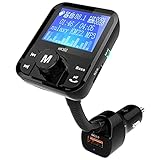 【2 formas de conexión】 Este transmisor Bluetooth para automóvil no tiene altavoz propio, primero debe conectarse al estéreo de su automóvil. En comparación con la versión anterior, este transmisor de FM tiene dos formas de conectarse al estéreo del automóvil: frecuencia de FM y cable AUX. El cable AUX (no incluido) es más fácil y conveniente que la radio FM.