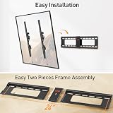ELIVED Uchwyt ścienny do telewizora, pochylany uchwyt ścienny do większości 37"-82" płaskich i zakrzywionych LED, LCD, OLED, telewizorów plazmowych do 60 kg, z maks. VESA 600 x 400 mm, pochylany