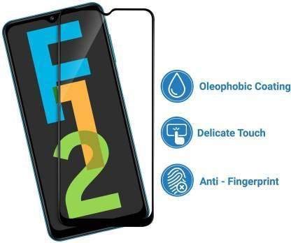 Image of DD SON (Black Premium Full Edge to Edge Screen Coverage Tempered Glass Screen Protector for Samsung Galaxy F12 / M12 / Samsung Galaxy A12 (2021) -Edge to Edge Full Screen Coverage