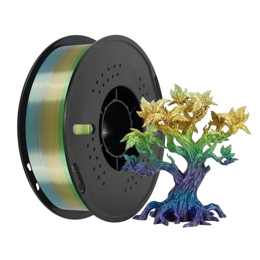 Kingroon Rainbow PLA Filament 1.75mm, Fast Color Change Silk PLA 3D Printer Filament, Shiny Smooth Multicolor Filament with +/- 0.03mm Accuracy, 1kg Spool(Forest)