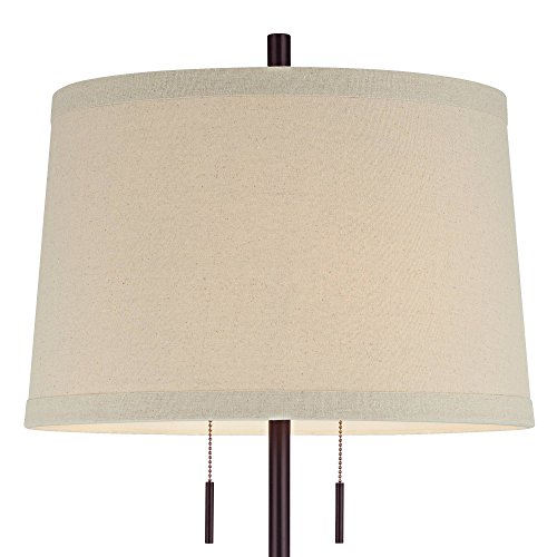 Lámpara de Mesa Rústica 33" Bronca Oscura y Beige miniatura 3