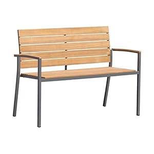 Pamplona Gartenbank 2-Sitzer Teakholz & Edelstahl