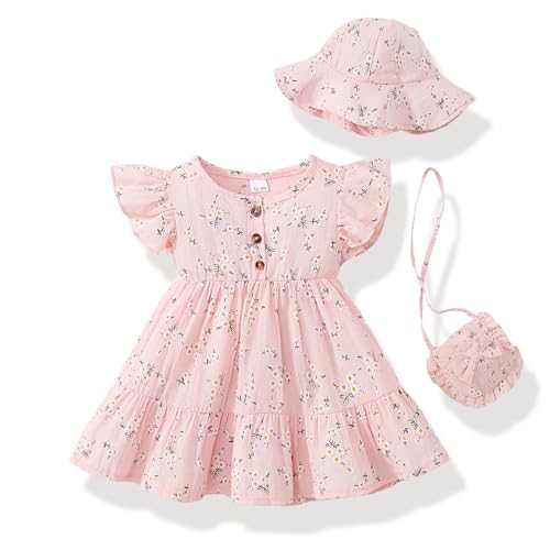 Megeoly Baby Girl Clothes Toddler Girl Summer Dress Ruffle Fly Sleeve Casual Dresses Sundress for...