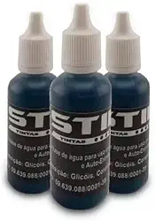 KIT 03 TINTA PARA CARIMBOS AUTOMÁTICOS STILO - 30ml