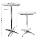 Mesa de bar Bistro Aluminio Plegable Altura regulable 74/114cm Ø60cm Exterior Terraza...