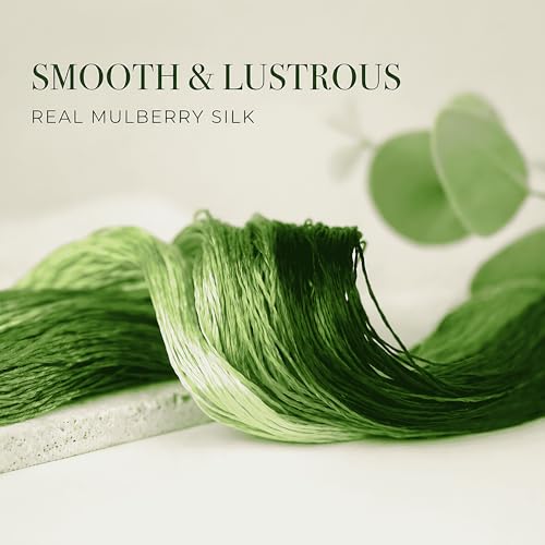 Image of Mulberry Silk Floss Embroidery Thread Floss-Cross Stitch Threads China Silk Woven Jewelry Threads DIY Sewing Kits (109)
