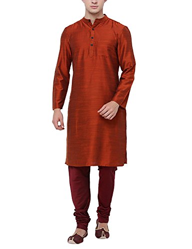Image of Royal Kurta Men's Cotton Silk Plain Solid Long Only Kurta
