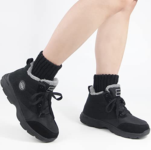 Image of BenSorts Women's Winter Boots Socks Thick Warm Cozy Crew Socks Solid Color Gifts