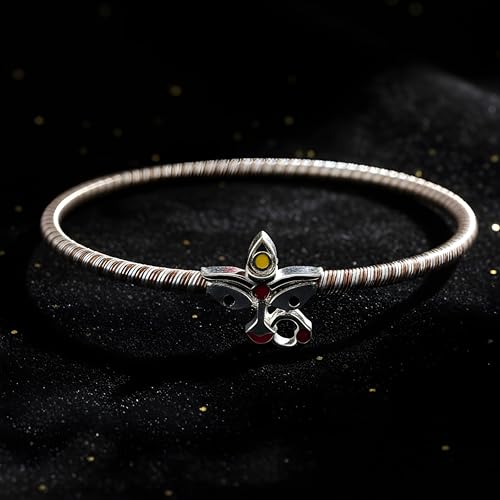 Image of Parasmoni Silver Goddess Durga Eye Design Noya for Women