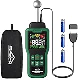 Feuchtigkeitsmessgerät, SQECH Feuchtigkeitsmesser mit Thermometer, Alarm, Multifunktionaler Feuchtemessgerät mit Farb-LCD, Nadel-Sensor für Wand, Holz, Mauerwerk,Wohnwagen, Wohnung