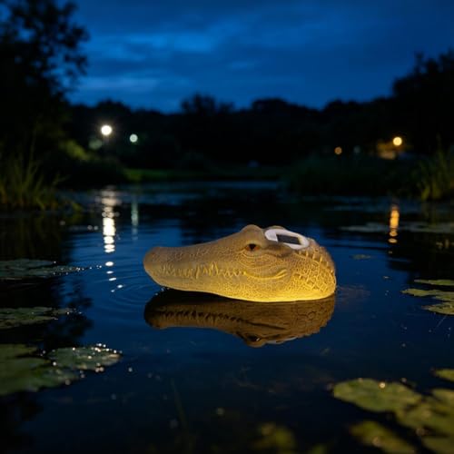 Lámpara solar de cocodrilo para ahuyentar pájaros en fuentes de resorts 4