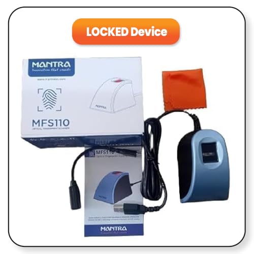 Image of Mantra MFS110 L1 Fingerprint Scanner | Locked Biometric Device for PayNearby Network | RD Service Enabled | Type C OTG | 500 DPI Optical Sensor | STQC Certified