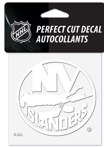 WinCraft NHL New York Islanders Logo 4" x 4" inch Outdoor White Decal by WinCraft - Used condition - US$7.22