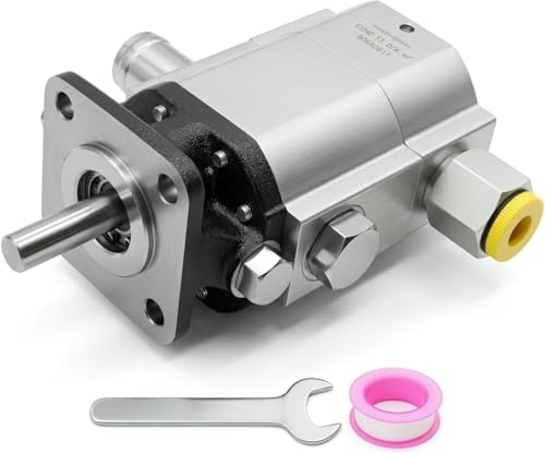 PumpShark 2 Stage Hydraulic Log Splitter Pump 3000 PSI Hydraulic Pump 1 Inlet 1/2 NPT Outlet Hydraulic Gear Pump for Log Splitters & Wood Processing (11GPM 2 Stage 11GPM 2-Stage)