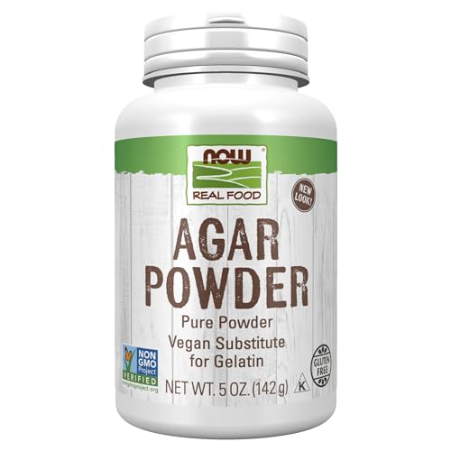 NOW Foods, Agar Pure Powder, Vegetarian Substitute for Gelatin, Gluten-free, Kosher, 5-Ounce