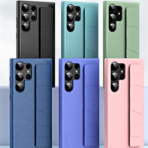 Coque Samsung S24 souple bleu clair étui élégant avec sangle