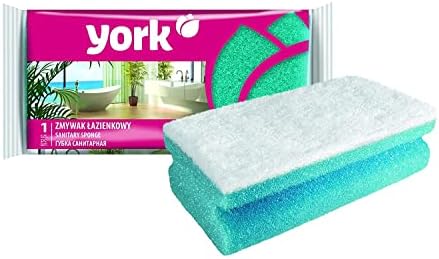 York Multipurpose Soft Sponge for Bathroom Tiles, Sanitary Fittings - Blue Color, Size 13.5 X 7 X 4.5 Cm, 1 Piece, Ideal for Gentle and Effective Cleaning, Durable and High-Performance Sponge Blue image 5