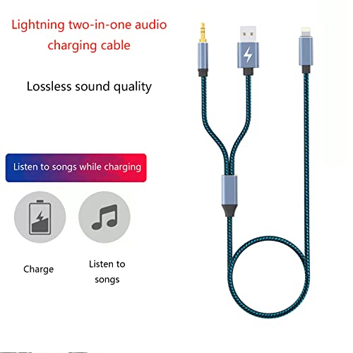 Gobbagoods Lightning To 3.5Mm Aux Cord Audio Jack 2 In 1 Charging Audio Cable Works With Car Stereo Speaker Headphone Car Charger To 3.5Mm Stereo Aux Cable Compatible With 13 Pro/12/11/X/8/7 3.3Ft #TOP4