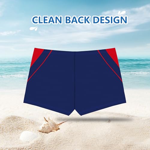 Trendy Boy Jungen Sport Badehosen mit Leichtem Stoff, Leistungsfähige Schwimmshorts mit Elastischem Bund und Kordelzug (14-16 Years,LA645-Navy)