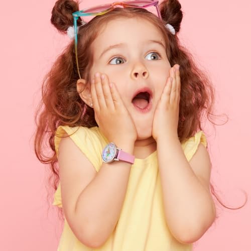 Image of Bisley Children Watch Cute Unicorn Dial Silicone Strap Watch | Arabic Numerals Easy to Read Analog Wrist Watch