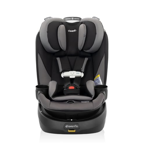 Image of Evenflo Gold Revolve360 Slim 2-in-1 Rotational Car Seat with SensorSafe (Obsidian Black)