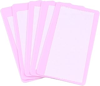 5pcs Backing 12x6cm Plastic Nail Art Soft DIY Stamping Plate Holder Pink