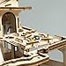ROKR 3D Wooden Puzzles Marble Run Set - Mechanical Model Kit for Adults DIY Roller Coaster Toys Gifts for Boys/Girls (Marble Fortress)