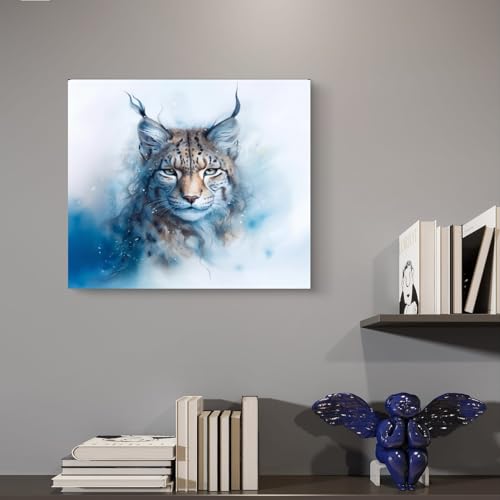 Tableau Lynx aquarelle verre acrylique pour habiller un grand mur vide