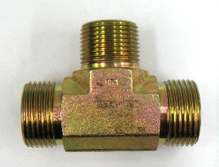 AF FS-2601-08-08-08 - #8 Male O-Ring Face (13/13''-16 Threads) X 1/2 Male Pipe (.840''-14 Threads) Branch Tee