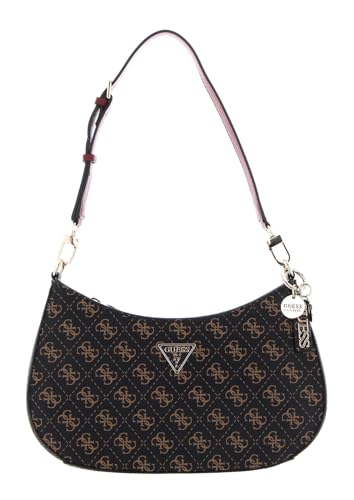 GUESS Women Noelle TOP Zip Shoulder Bag, braun