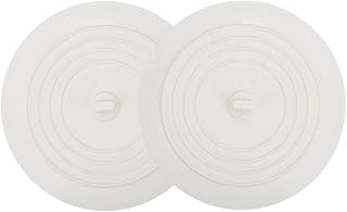 V-TOP Tub Stopper 2 Pack, 6 inches Large Silicone Drain Plug Hair Stopper Flat Suction Cover for Kitchen Bathroom and Laundry