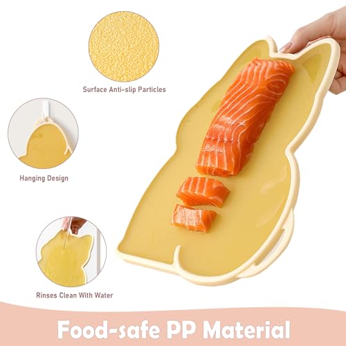 Tabla de cortar rectangular de plástico naranja miniatura 3