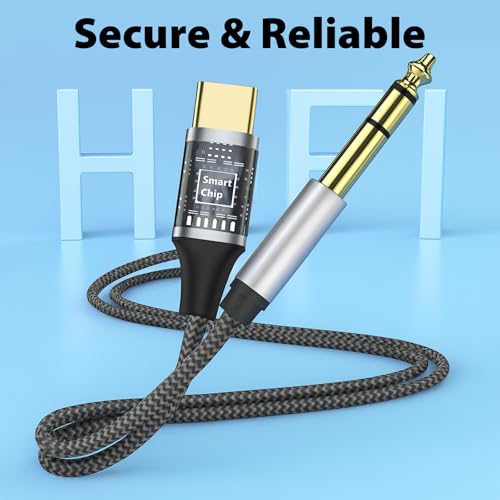 Cable USB C a Audio 1/4" TRS 3.3ft miniatura 4