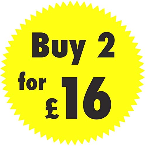 Buy 2 for £X Multi Buy Price Stickers - 41mm Yellow Starburst, 2 for £16, 2000