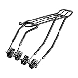 Ibera バイクラック - 自転車ツーリングキャリアプラス+ ディスクブレーキ/ノンディスクブレーキマウント、ファットタイヤバイク、重いトップ&サイドロード用のフレームマウント、26インチ~29インチのフレームの高さ調節可能 (ステイマウント)