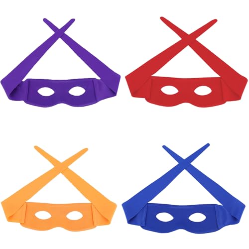 HATINXIA 4Pcs Halloween Costume Eye Masks, Superhero Masquerade Mask Cosplay Dress Up Party Accessories Props for Men Women
