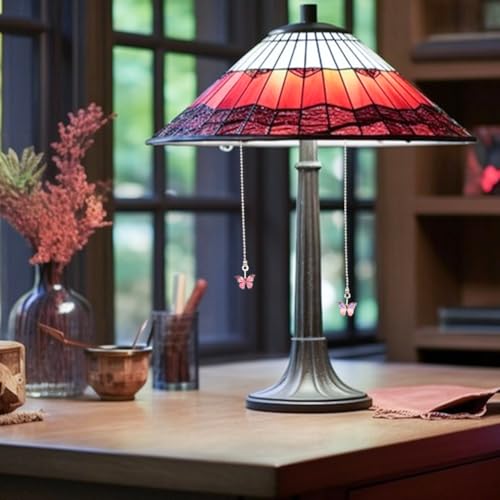 Image of 12 Pcs Enamel Butterfly Ceiling Fan Pull Chain Extender, 6 Colors 13.3inch(33.8cm) Adjustable Decorative Extension Connector Alloy Fan String Chain Ornaments for Lighting Lamp Fan Decor
