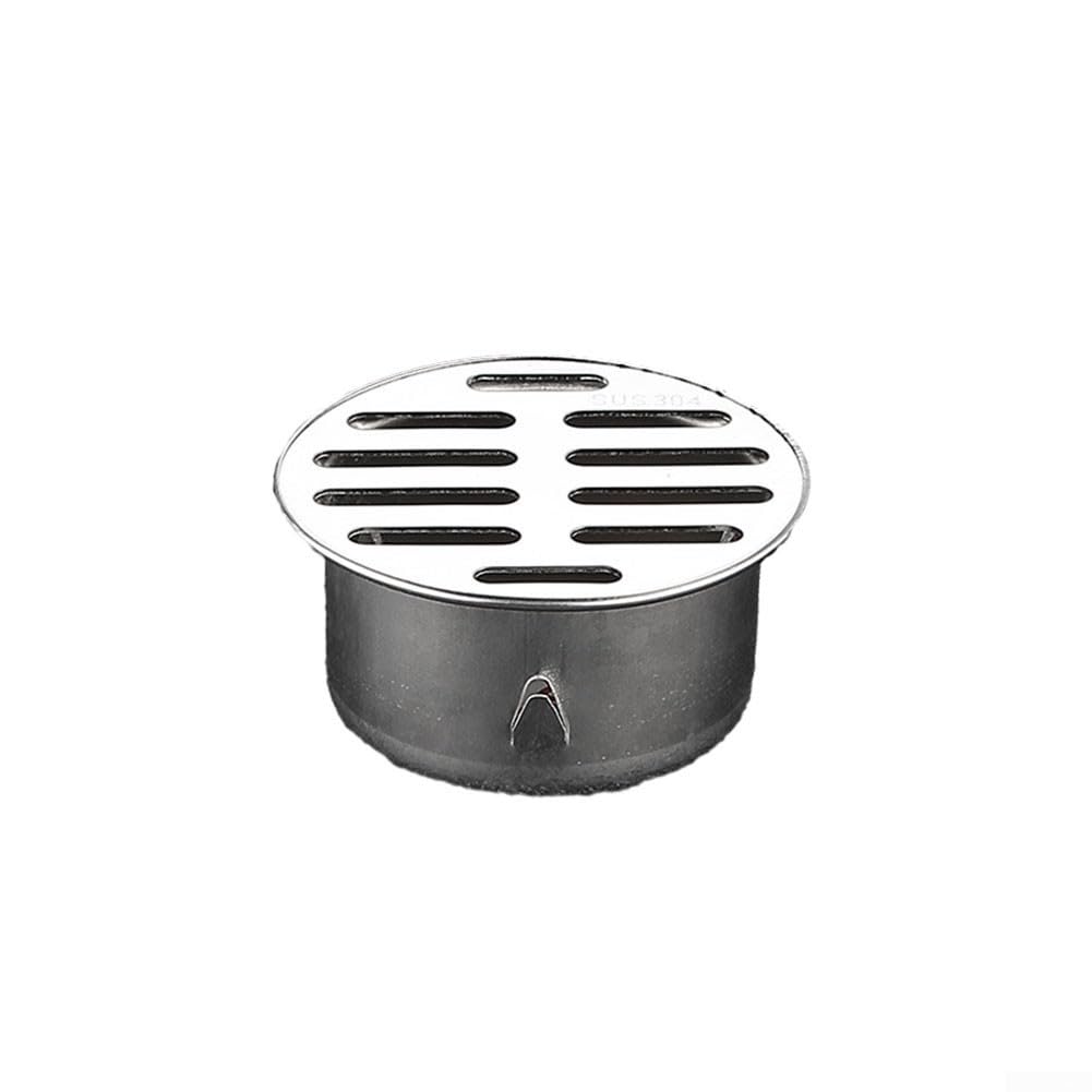 Hplive As Picture Show 75 Mm Round Floor Drain Stainless Steel Anti-Lock Floor Drain For Outdoor Roof, Plug-In Floor Drain With Large Displacement For Garden Outdoor Patio